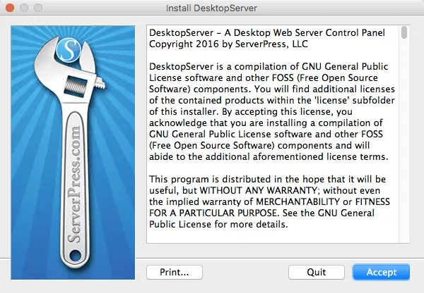 DesktopServer Installation Step 3