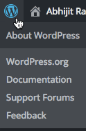 About WordPress Menu