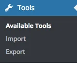 Tools Menu