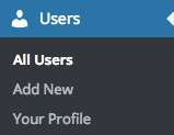 Users Menu