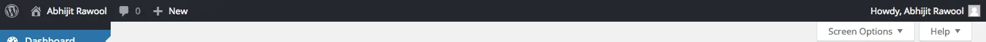 WordPress Admin Toolbar