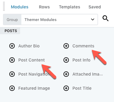 Post Content and Comments Modules