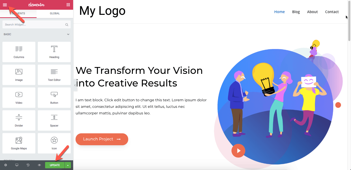 Elementor Design Home Page