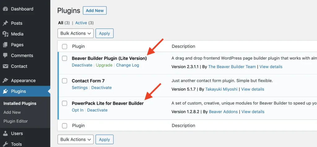 Beaver Builder PowerPack Plugins Installed