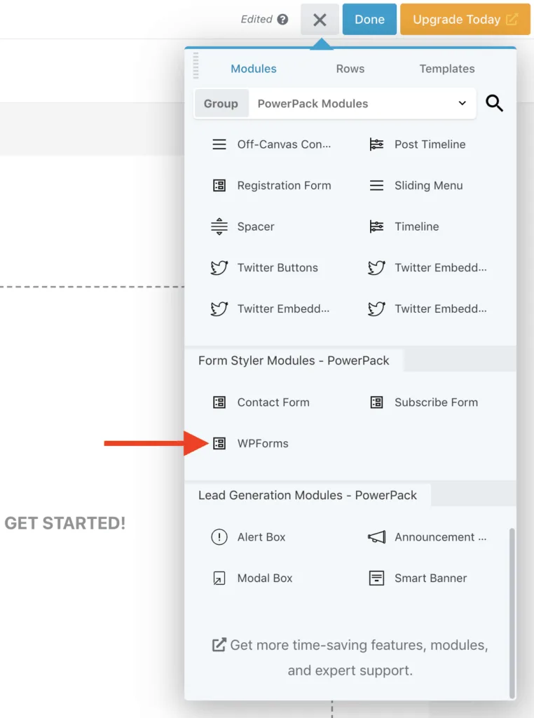 Beaver Builder PowerPack WPForms Module