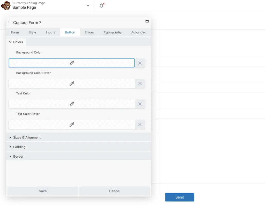 Contact Form 7 Module Button Tab