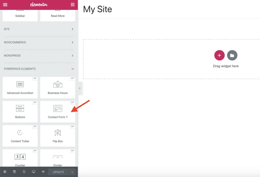 Drag-and-Drop Contact Form 7 Widget