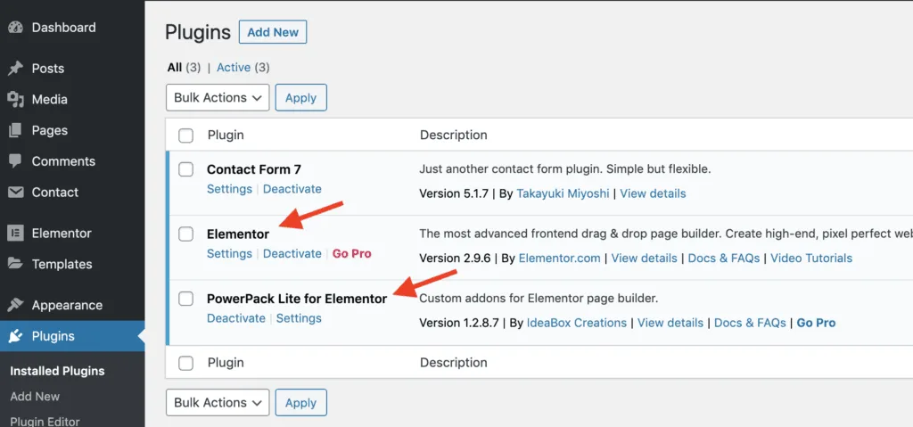 Elementor PowerPack Plugins Installed