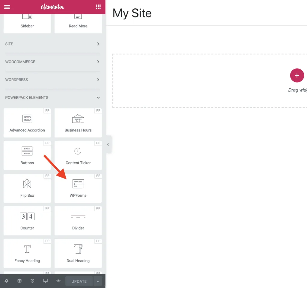 Elementor PowerPack WPForms Widget