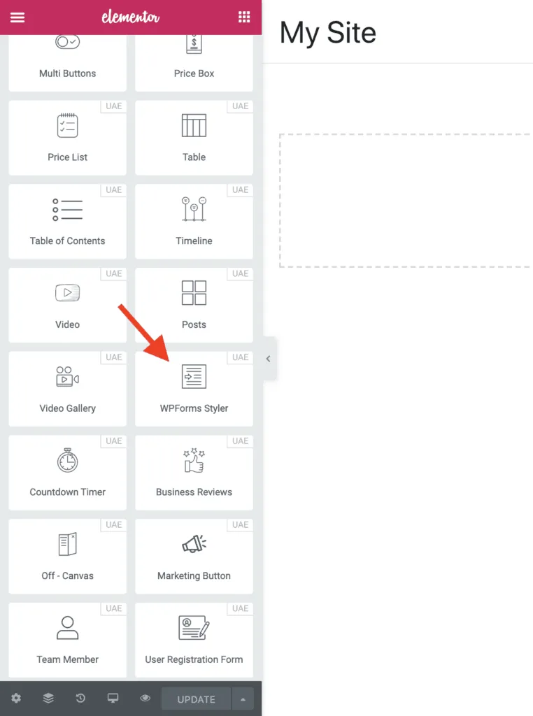 Elementor UAE WPForms Styler Widget