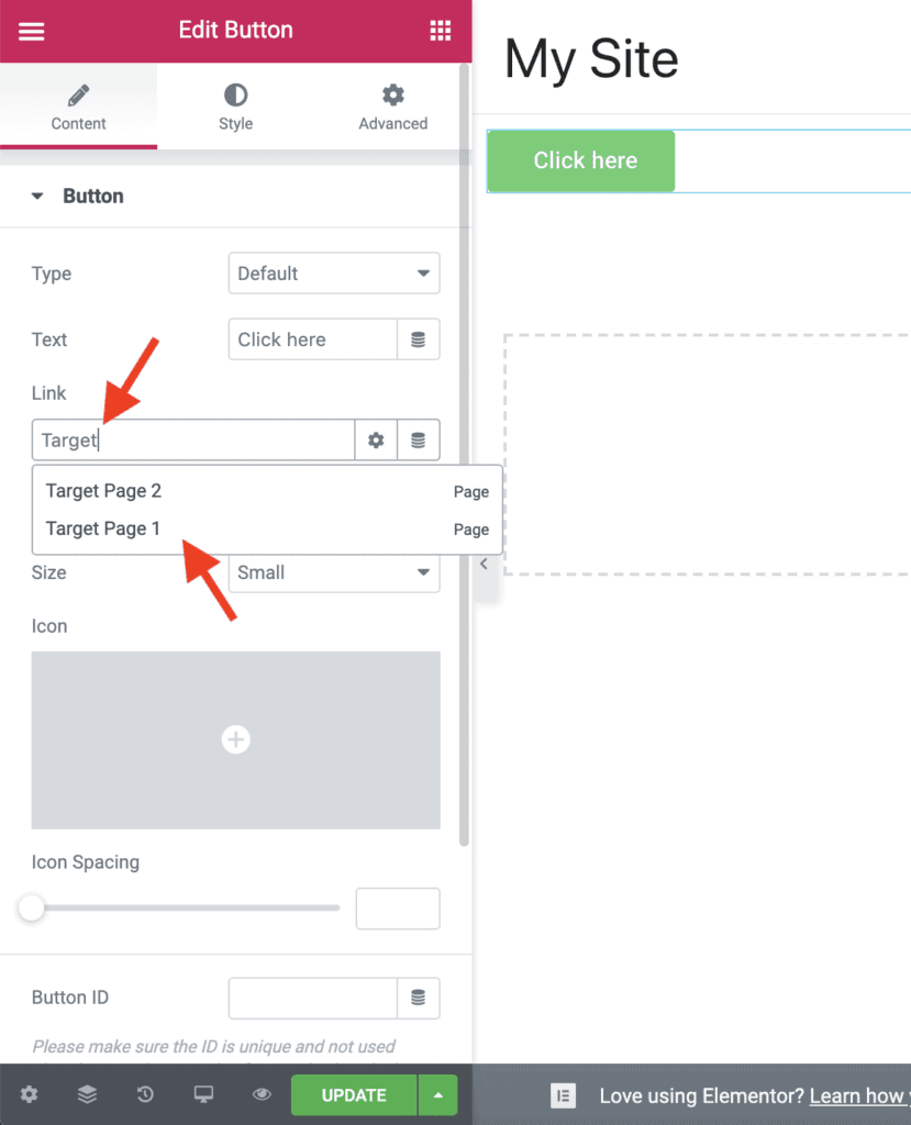 how-to-link-a-button-or-a-page-to-another-page-in-elementor